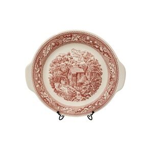 Vintage Memory Lane Red Plate Mill Scene‎ Farmhouse Decor